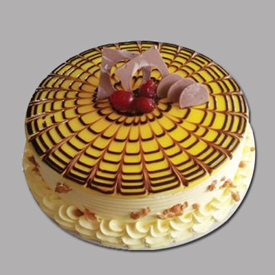 "Round shape butterscotch cake - 1 Kg - Click here to View more details about this Product